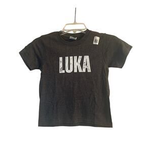 NWOT Port and Company Kid's Size LUKA Gray Short Sleeve T Shirt Size XS (5-6)